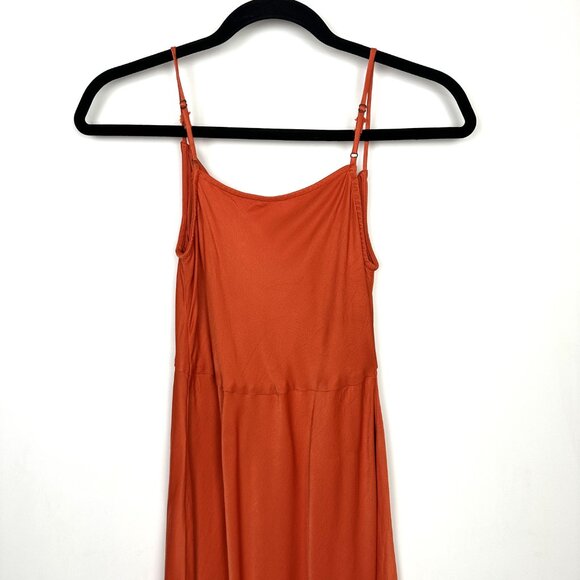 Anthropologie Elyse Sleeveless Bias Midi Slip Dress Orange XSP Petite XS - Picture 5 of 10